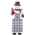 Adventskalender Schneemann zum Aufhängen grau 38,5 x 94 cm