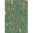 Ditipo Weihnachtsgeschenkpapier 70 x 200 cm Kraft grün, beige Bäume