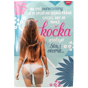 Albi Spielkarte zum Geburtstag in den Umschlag... Katze am Strand von Verona - Hey Boy 14,8 x 21 cm