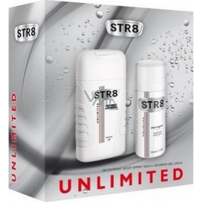 Str8 Unlimited Duschgel 250 ml + Deodorant Spray 150 ml, Kosmetikset