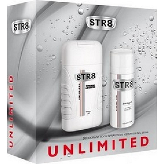 Str8 Unlimited Duschgel 250 ml + Deodorant Spray 150 ml, Kosmetikset