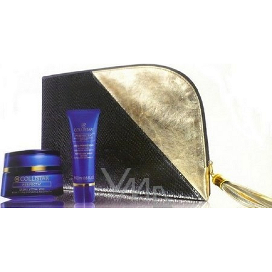 Collistar Perfecta Crema Attiva wirksame aktivierende Creme 50 ml + Siero Perfezione Verjüngungsserum 20 ml + Beutel, Kosmetikset