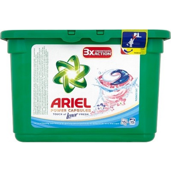 Ariel Touch of Lenor Frische Gelkapseln für die Wäsche 3X mehr Reinigungskraft 15 Stück 432 g