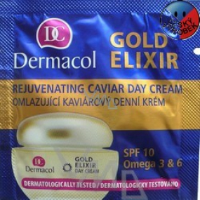 Dermacol Gold Elixir SPF10 Verjüngende Kaviar-Tagescreme 1,5 ml