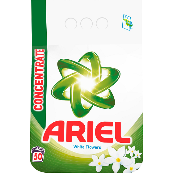 Ariel White Flowers Waschpulver 50 Dosen von 3,75 kg