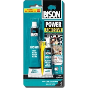 Bison Power Adhezive Zweikomponentiger Polyurethanklebstoff für extrem starke Fugen von 65 ml