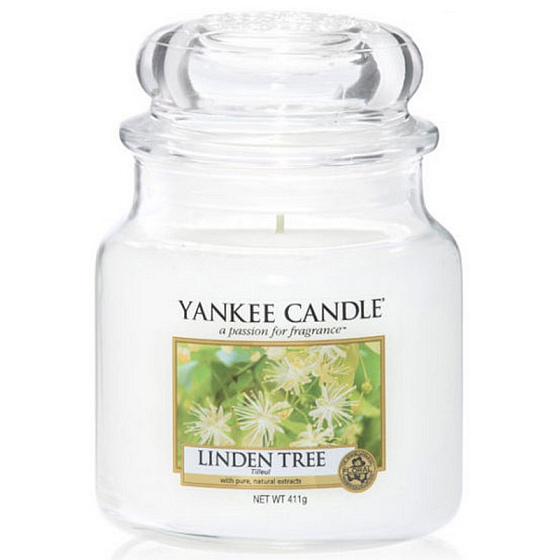 Yankee Candle Linden Tree - Linden-Duftkerze Klassisches mittleres Glas 411 g