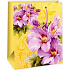 Ditipo Geschenk Papiertüte 26,4 x 13,7 x 32,4 cm gelbe, lila Blüten AB