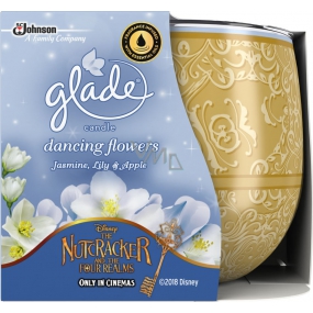 Glade Dancing Flowers - Duftkerze aus Jasmin, Lilie und Apfel in Glas, Brenndauer bis zu 30 Stunden 120 g