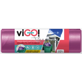 viGO! Versenkbare Müllsäcke lila, 27 µ, 120 Liter 70 x 100 cm 10 Stück