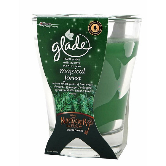 Glade by Brise Magical Forest - Frische Kiefernnadeln mit festlichen Gewürzen mit zimtduftenden großen Kerzen im Glas, Brenndauer bis zu 52 Stunden 224 g