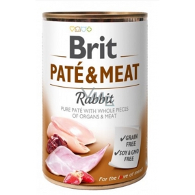 Brit Paté & Meat Kaninchen- und Hühnerfleischpastete komplettes Hundefutter 400 g