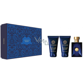 Versace Dylan Blue Eau de Toilette für Männer 50 ml + Duschgel 50 ml + Aftershave 50 ml, Geschenkset Versace Dylan Blue Eau de Toilette für Männer 50 ml + Duschgel 50 ml + Aftershave 50 ml, Geschenkset