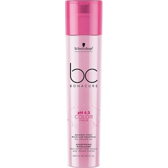 Schwarzkopf Professional BC Bonacure pH 4.5 Color Freeze Sulfate Mizellenshampoo ohne Sulfatgehalt für coloriertes Haar 250 ml