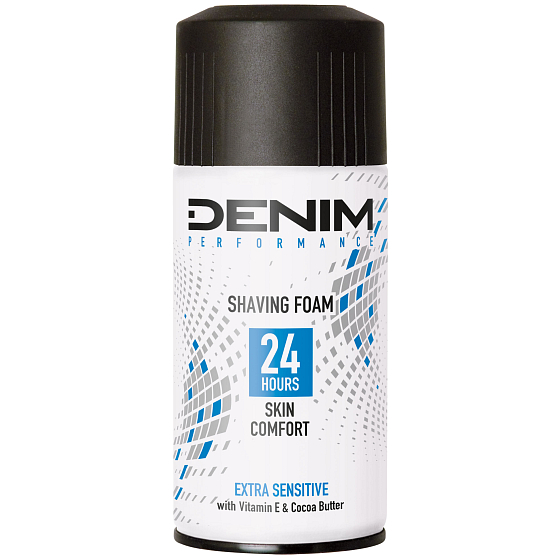 Denim Performance Extra Sensitive Rasierschaum für Männer, für empfindliche Haut 300 ml