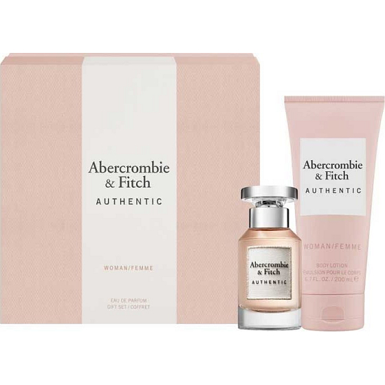 Abercrombie & Fitch Authentische Frau Eau de Parfum für Frauen 50 ml + Körperlotion 200 ml, Geschenkset