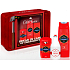 Old Spice Captain Deo Stick 50 ml + 2in1 Duschgel 250 ml + Aftershave 100 ml + Dose, Kosmetikset für Männer