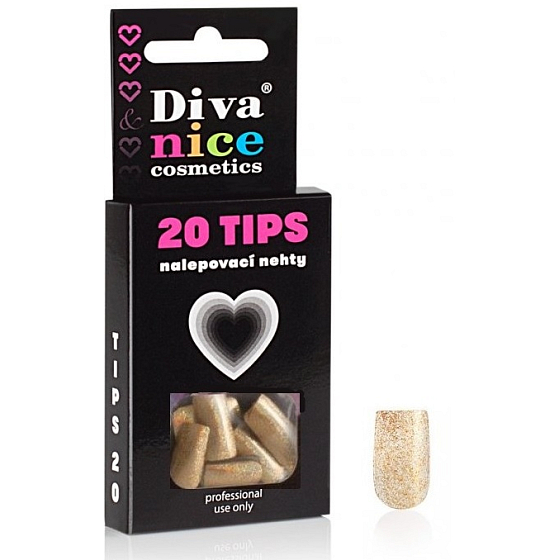 Diva & Nice Tips 20 Klebenägel Gold 20 Stück