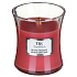 WoodWick Melon & Pink Quartz - Duftkerze mit Wassermelone und rosa Quarz mit Holzdocht und Deckelglas klein 85 g