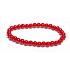 Korallenrot Armband elastisch Naturstein, Kugel 6 mm / 16 - 17 cm