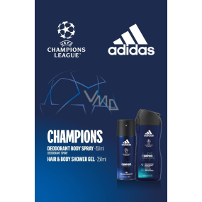 Adidas UEFA Champions League Edition VIII Deodorant Spray 150 ml + Duschgel 250 ml, Kosmetikset für Männer