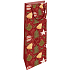 Nekupto Geschenkpapier Tasche für Flasche 33 x 10 x 9 cm Weihnachtsbäume rot