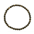 Obsidian Goldarmband elastisch Naturstein, Kugel 4 mm / 19 cm, Rettungsstein