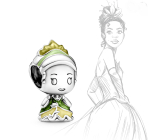 Charme Sterling Silber 925 Prinzessin Tiana und Frosch, Perle auf Armband Film