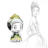 Charme Sterling Silber 925 Prinzessin Tiana und Frosch, Perle auf Armband Film