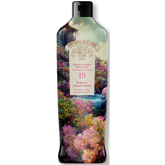 Compagnia Delle Indie 19 Maiglöckchen und weißer Moschus parfümierter Badeschaum 500 ml