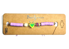 Albi Herz Armband lila, verstellbare Größe 1 Stück