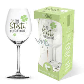 Nekupto Es ist Zeit für Wein Weinglas mit Aufdruck Für Glück... 440 ml Nekupto Es ist Zeit für Wein Weinglas mit Aufdruck Für Glück... 440 ml