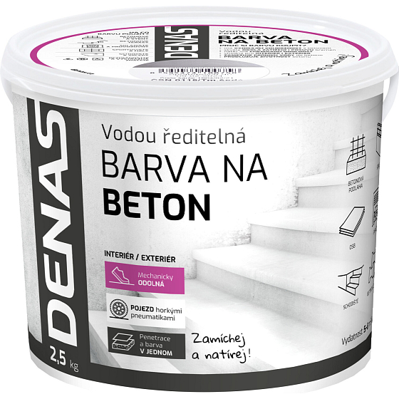 DENAS NA BETON Dachfarbe für Beton, 0905 grau rutschfest, 2,5 kg