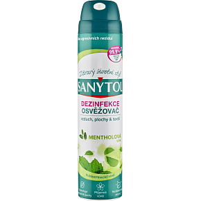 Sanytol Desinfektions-Luftreiniger für Oberflächen und Textilien, Minze, 300 ml