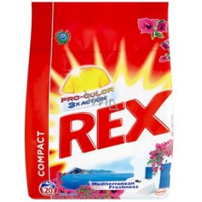 Rex 3x Action Mediterrane Frische Pro-Color Waschpulver für farbige Wäsche 20 Dosen à 1,5 kg