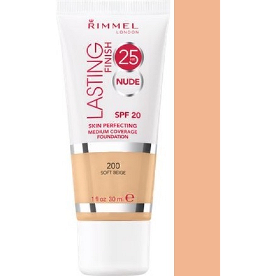 Rimmel London Dauerhaftes Finish 25h Nude Make-Up 200 Soft Beige 30 ml