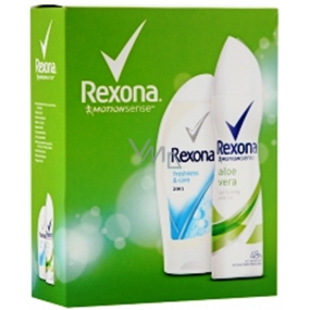 Rexona Aloe Vera Frische & Pflege Duschgel 250 ml + Aloe Vera Deodorant Spray für Frauen 150 ml, Kosmetikset
