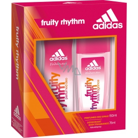 Adidas Fruity Rhythm Scented Deo-Glas 75 ml + 150 ml Deospray, Kosmetikset