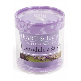 Heart & Home Lavender Sojakerze ohne Verpackung brennt bis zu 15 Stunden 53 g