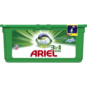 Ariel 3in1 Mountain Spring Gelkapseln zum Waschen von Kleidung 28 Stück 837,2 g
