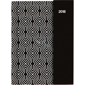 Albi Tagebuch 2018 mit Magnet Geometrisches Muster 13 cm × 18 cm × 1 cm
