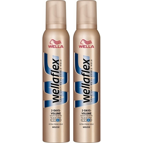 Wella Wellaflex 2-Tage-Volumen extra starker straffender Schaumhärter 2 x 200 ml, Duopack