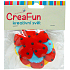 CreaFun Textildekoration Blumenmischung aus Farben 5,5 cm 5 Stück