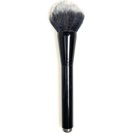Kosmetikpinsel mit synthetischen Borsten für Puder schwarz 20 cm 30790