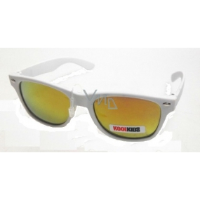 Dudes & Dudettes Sonnenbrille für Kinder weiße Spiegelbrille JK4030