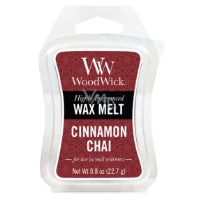 WoodWick Cinnamon Chai - Zimt und Vanille duftendes Wachs für Aromalampe 22,7 g