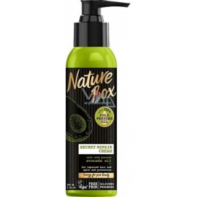 Nature Box Avocado Regenerierende Haarcreme natürlich für alle Haartypen, ohne Fixierung mit 100% kaltgepresstem Öl, geeignet für Veganer Spender 150 ml