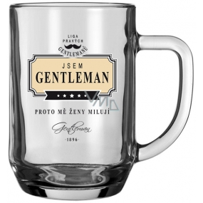 Nekupto League of True Gentlemen Bierglas Ich bin ein Gentleman - deshalb lieben mich Frauen 500 ml