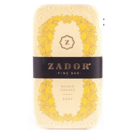 Zador Mango und Orange Luxus handverpackt, dreimal fein gemahlen elegante Toilettenseife mit Wasser aus dem Thermalsee 160 g