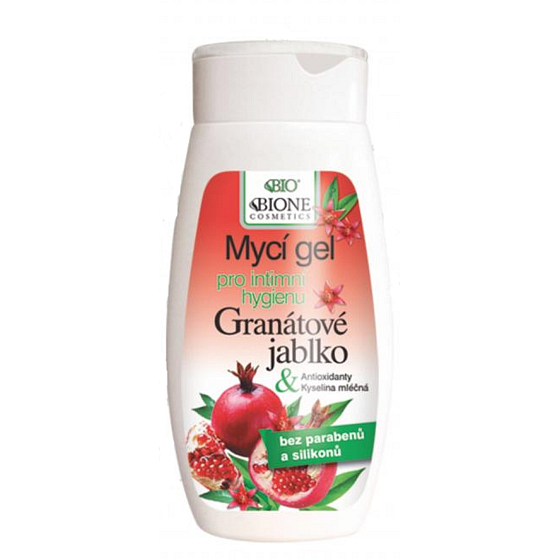 Bione Cosmetics Granatapfel mit Antioxidantien und Milchsäure Intima Körperseife für moderne Frauenhygiene 260 ml